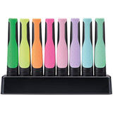 Set of 8 Stabilo Green Boss Pastel eco-friendly highlighters in assorted pastel colors, ideal for stationery and highlighting tasks.