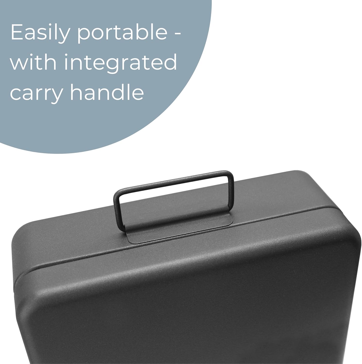 12 Inch Black Lockable Security Box with Bolt Down Kit