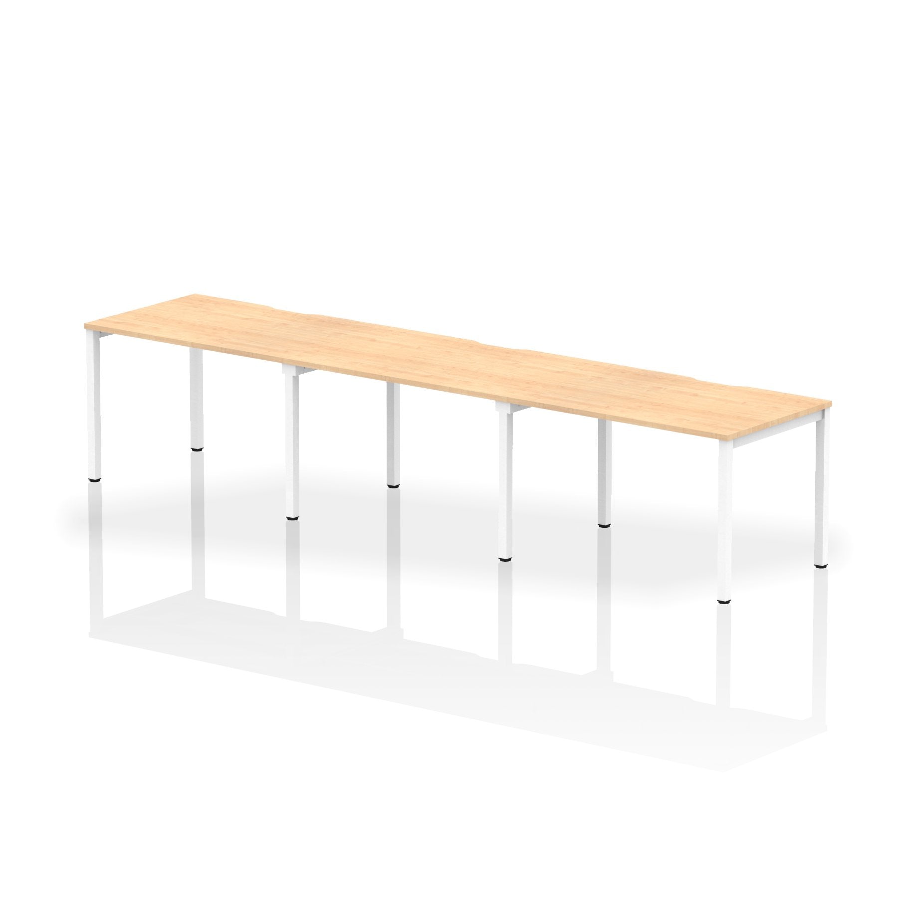 Dynamic Evolve Plus 1200mm Single Row 3 Person Desk Maple Top White Frame BE399 DD
