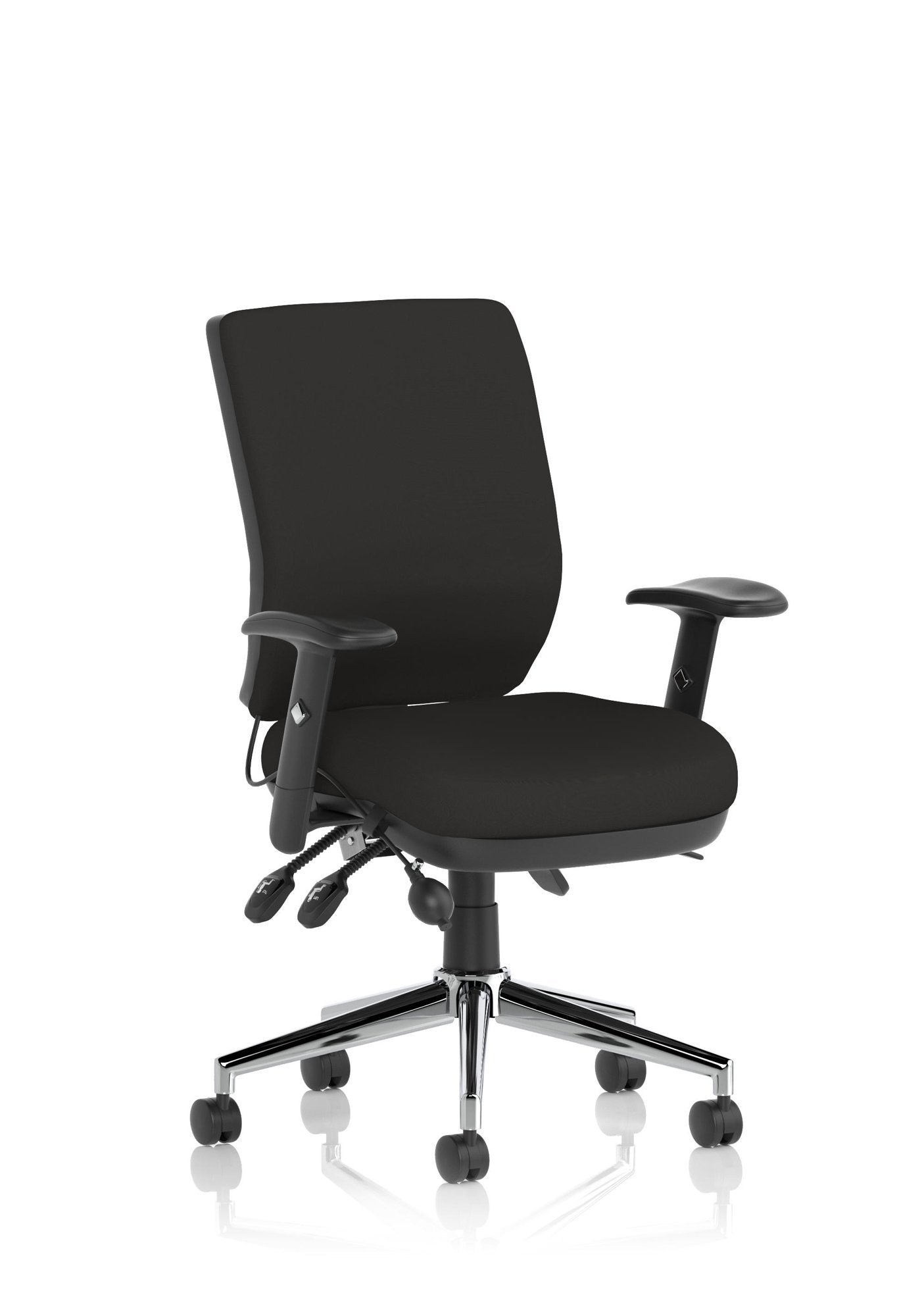 Chiro Medium Back Chair with Arms Black OP000010 DD
