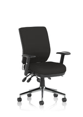 Chiro Medium Back Chair with Arms Black OP000010 DD