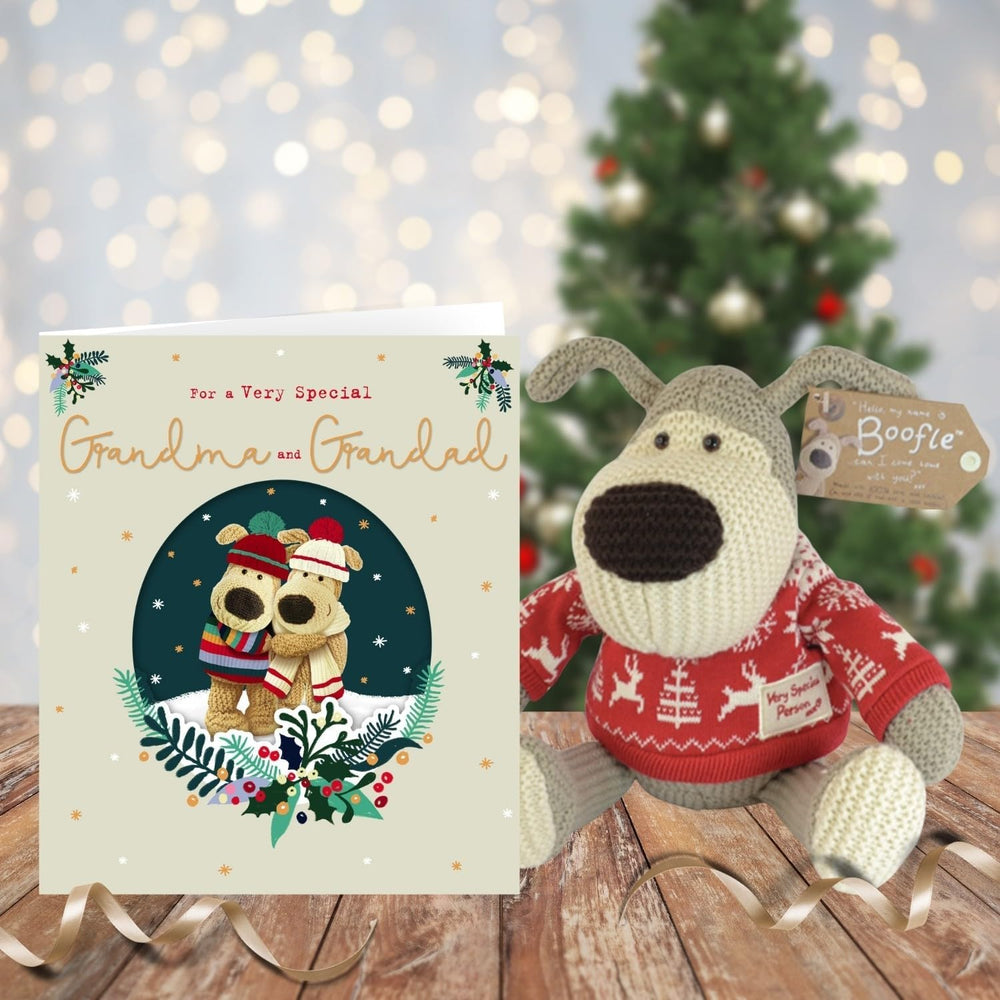 Boofle Christmas Card for Grandma & Grandad – Grand-Hug-Tastic Cute Festive Design