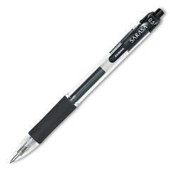 Zebra Sarasa Retractable Gel Rollerball Pen 0.5mm Tip 0.3mm Line Black (Pack 12) - 46710