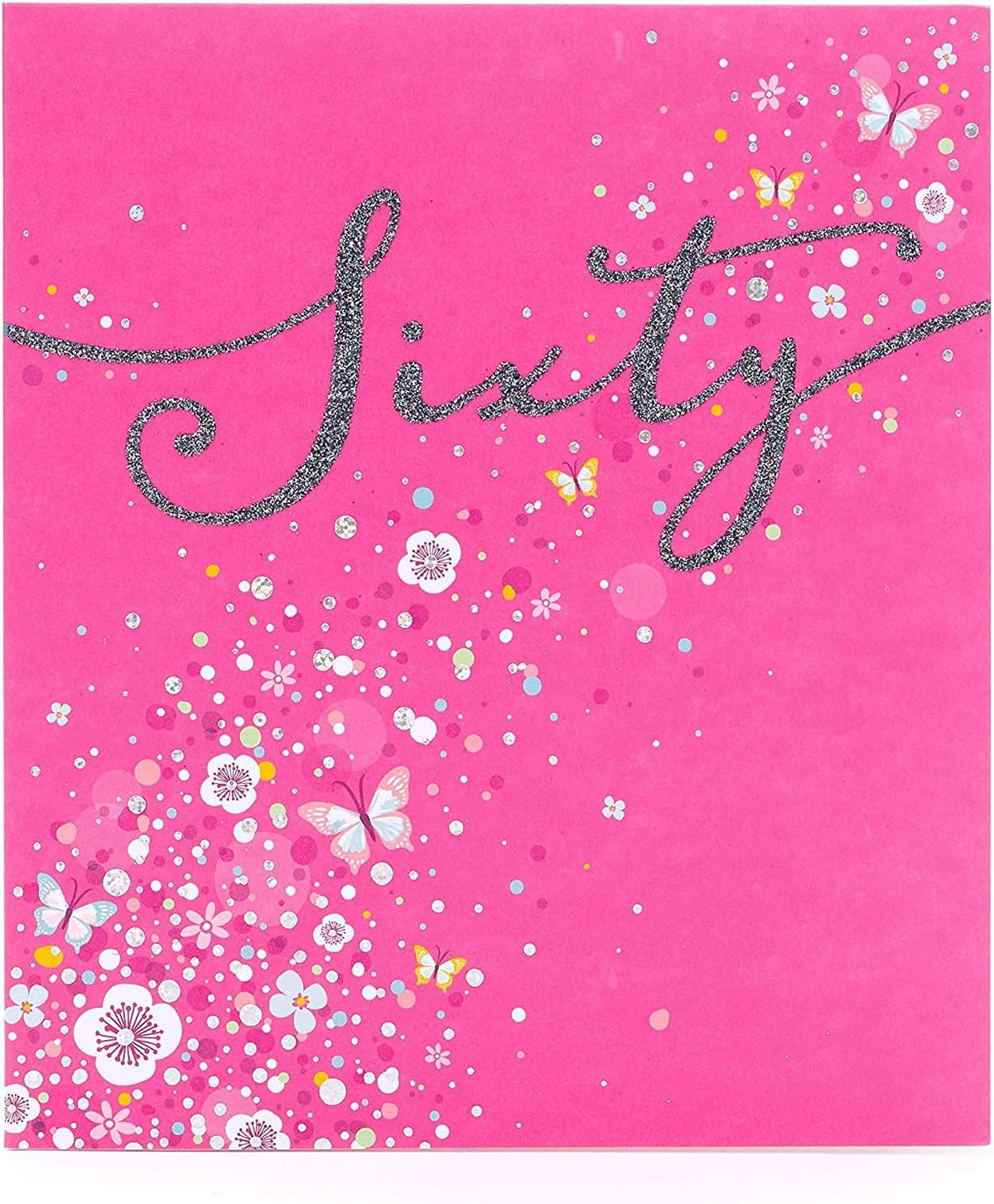 Sixtieth Age 60 Birthday Card with Foil Details