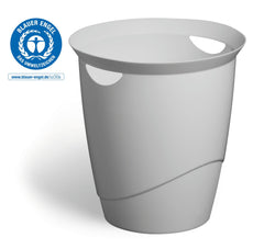 Durable ECO Waste Bin 16 Litre Capacity 80% Recycled Plastic Waste Basket Grey - 776010