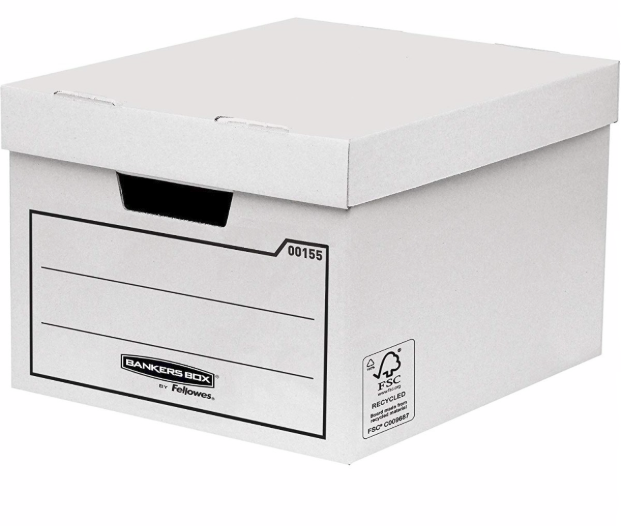 Fellowes General Storage and Archive Box Board White (Pack 10) 15502