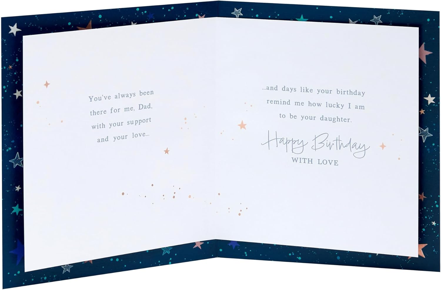 UK Greetings | Birthday Card for Dad from Daughter Starry Design