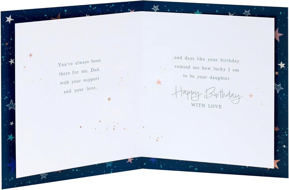 UK Greetings | Birthday Card for Dad from Daughter Starry Design