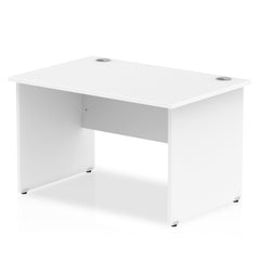 Impulse 1200 x 800mm Straight Desk White Top Panel End Leg I000393 DD