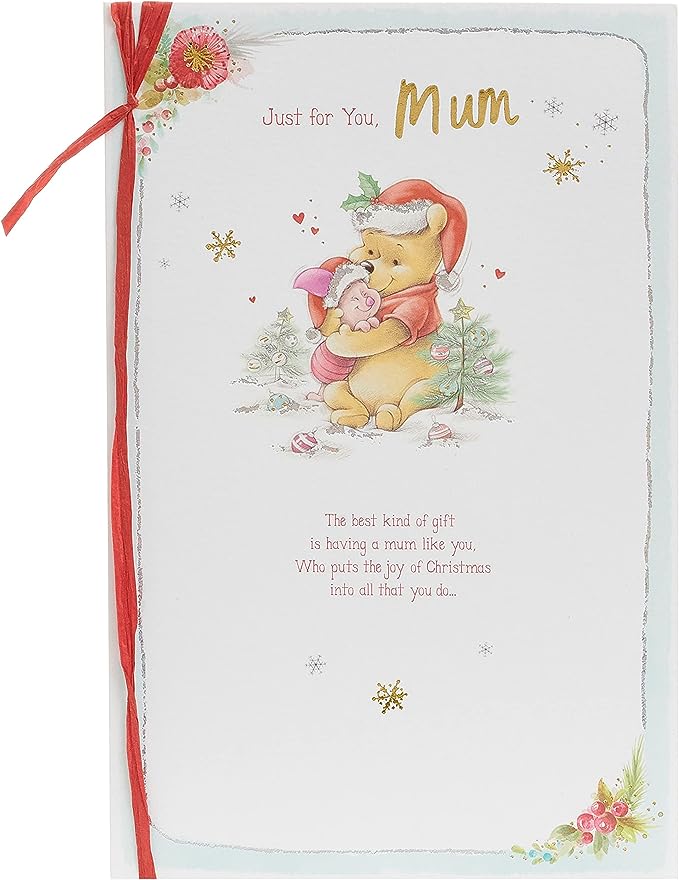 Disney Winnie The Pooh & Piglet Mum Christmas Card