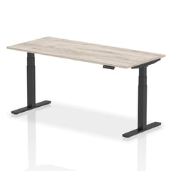 Dynamic Air 1800 x 800mm Height Adjustable Desk Grey Oak Top Black Leg HA01248 DD