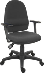Ergo Twin High Back Fabric Operator Office Chair with Height Adjustable Arms Black - 2900BLK/0280 DD