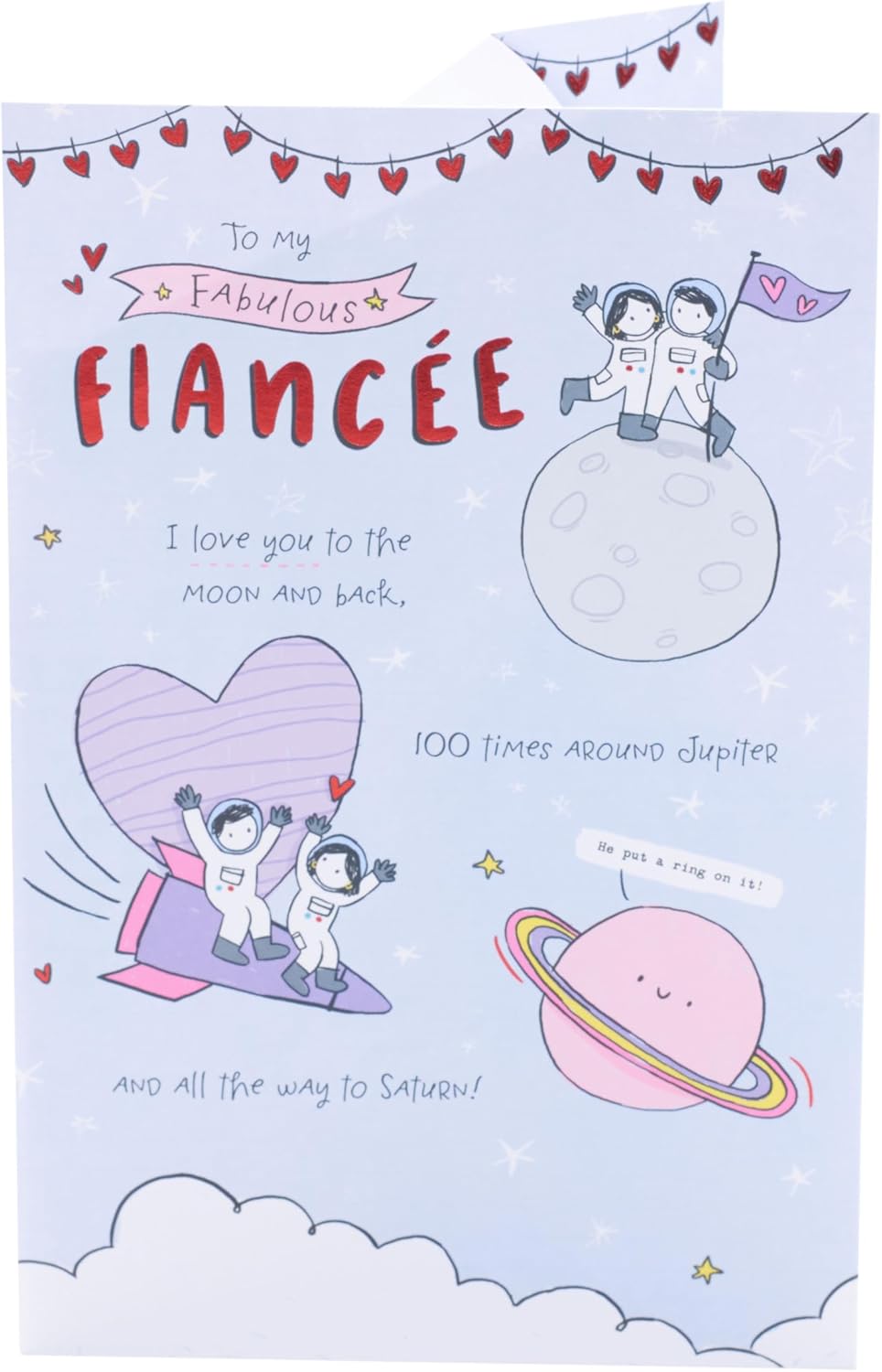 UK Greetings Valentine's Day Card For Fianc�e - Cute Sketch Design