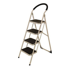 Slingsby Folding 4 Tread Step Ladder 150Kg Capacity (Height to Top Step 950mm) White - 359295 DD