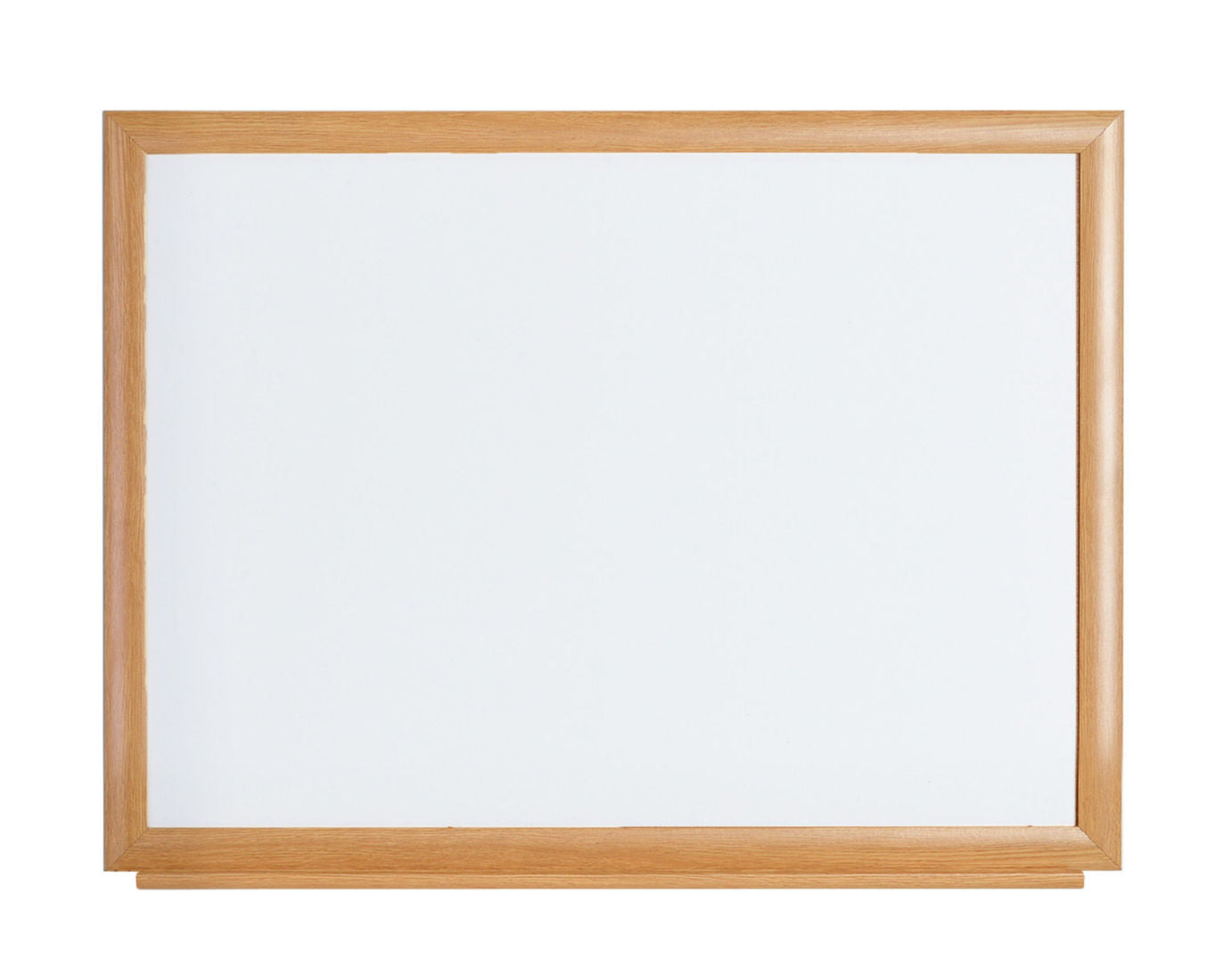 Bi-Office Earth-It Non Magnetic Melamine Whiteboard Oak Wood Frame 1200x900mm - MB14002318 DD