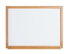Bi-Office Earth-It Non Magnetic Melamine Whiteboard Oak Wood Frame 1200x900mm - MB14002318 DD