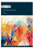 Tallon A4 Artists Easynote Sketch Pad with blank pages, ideal for drawing and sketching.