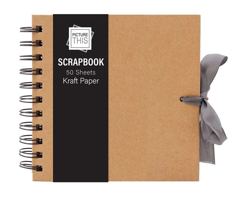 Small Tallon scrap book with 50 sheets of kraft paper, ideal for art projects and creative journaling.