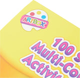 Assorted Tallon A4 activity paper sheets for crafts, 100 sheets in a pack, featuring various colors and textures for creative projects.