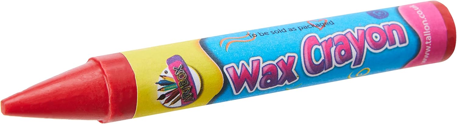 Tallon 12 jumbo wax crayons in a colorful pack, ideal for kids’ art projects and creative coloring activities.