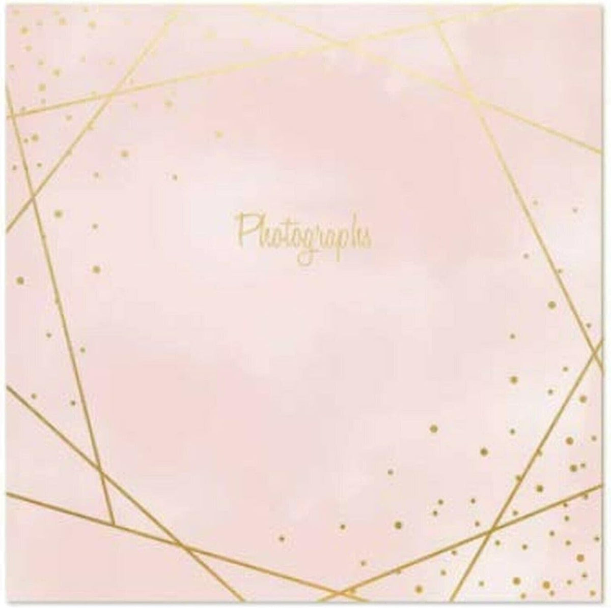 Tallon Rose Gold Foil 6x4 photo album with slip-in pages, holds up to 200 photos, multicolor design for office or personal use