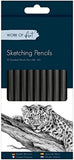 Set of 12 Tallon sketching pencils with varying colors, ideal for drawing and shading, displayed in a clear pack.