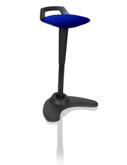Dynamic Spry Stool Black Frame and Bespoke Colour Fabric Seat Stevia Blue - KCUP1207 DD