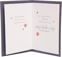 UK Greetings Valentine's Day Card For The One I Love - Stunning Red Heart Design