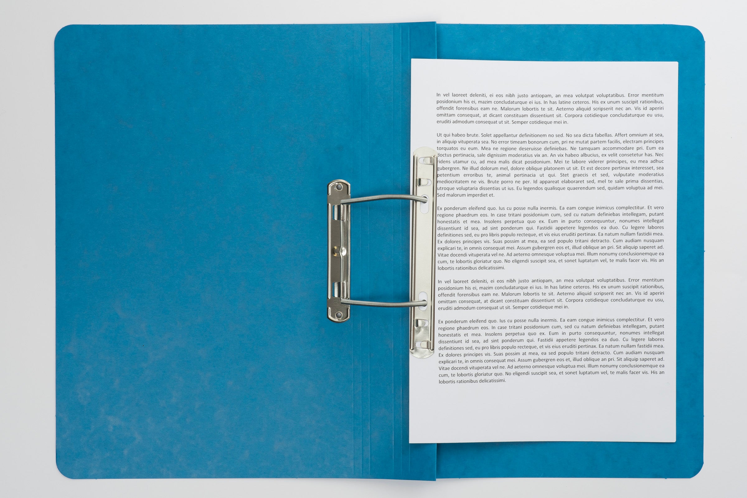 Europa Spiral Wirebound Spring Transfer File Manilla A4 300 Micron Blue (Pack 25) 3005