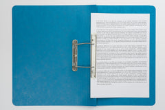 Europa Spiral Wirebound Spring Transfer File Manilla A4 300 Micron Blue (Pack 25) 3005
