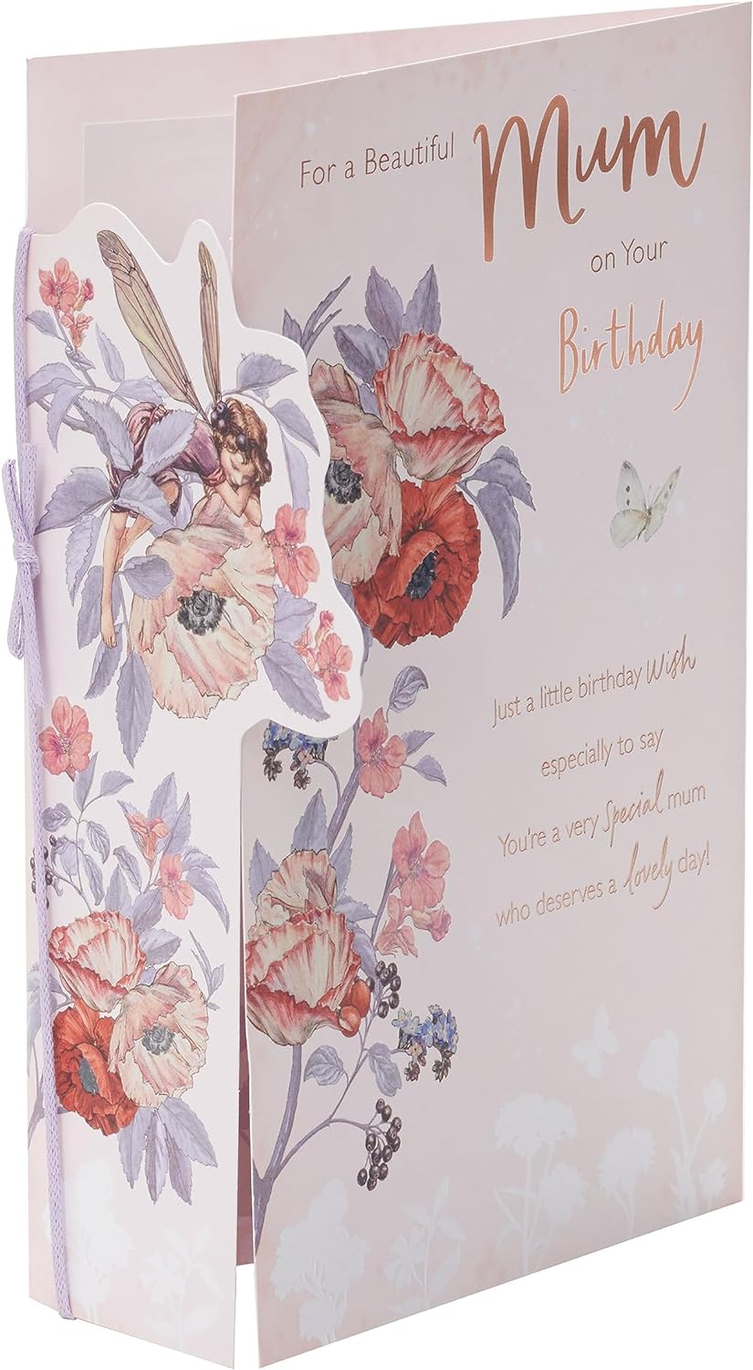 Floral Fairy Design Mum Birthday Card