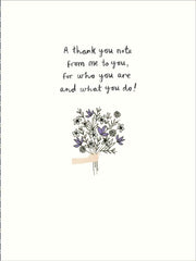 Bouquet of Wild Flowers Design Thank You Card