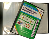 Tiger A4 black 40-pocket presentation display book for filing and storage of documents and papers.