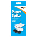 Metal paper spike by Tiger, a sturdy paper clip holder with a sleek metal design for organizing papers efficiently.
