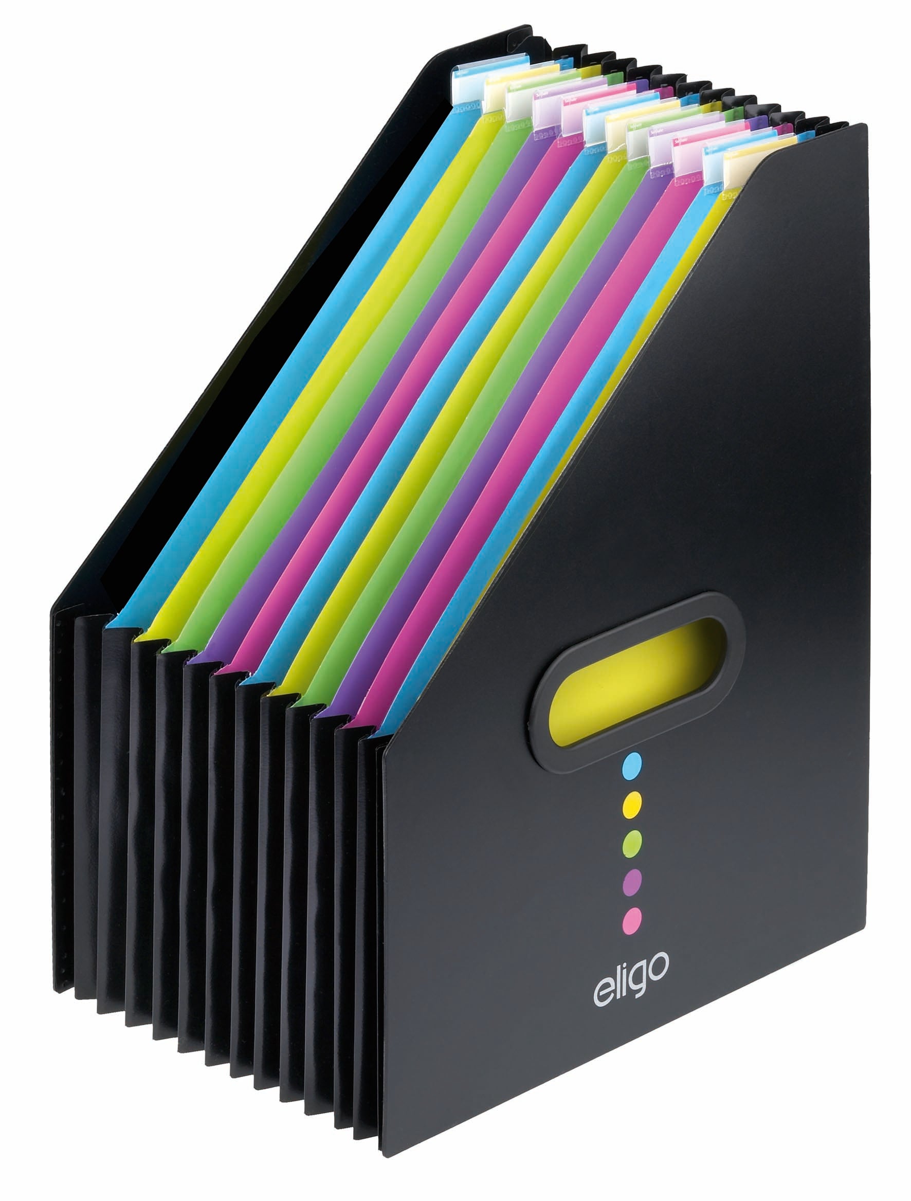 Snopake Eligo Desk Expander Polypropylene A4 13 Part Portrait Black - 15171