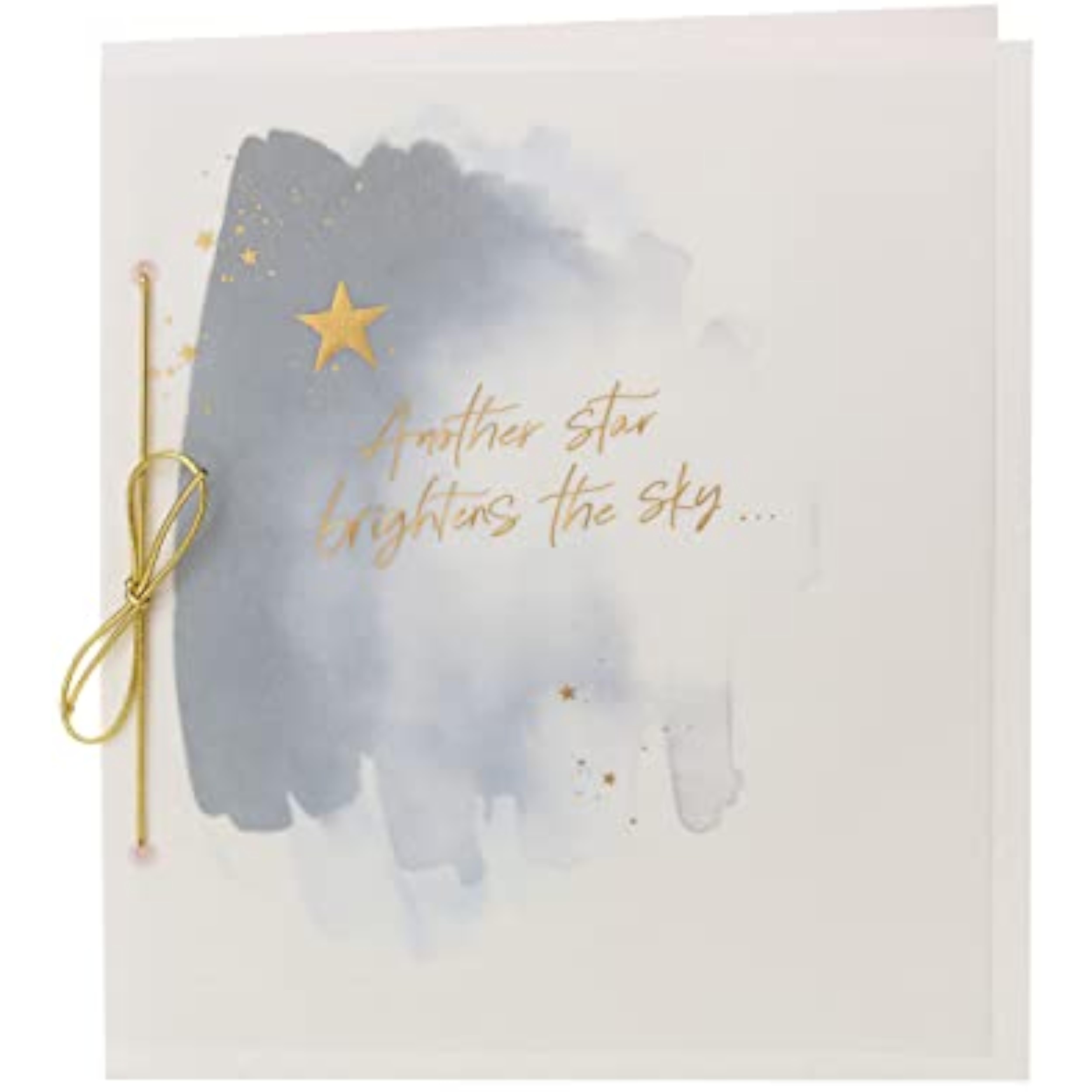 Another Star Brightens The Sky Gold Foil Sympathy Card
