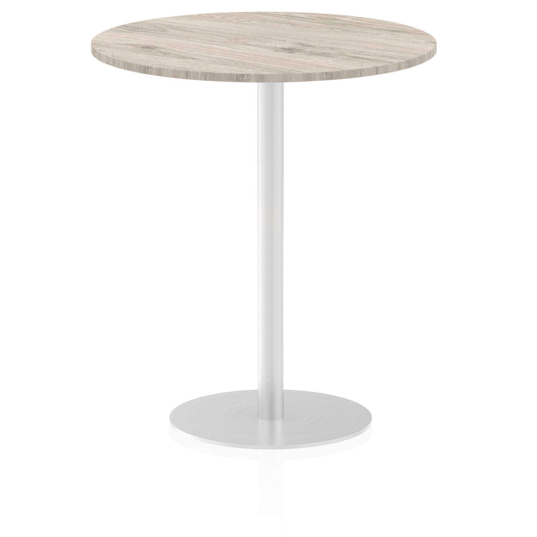Dynamic Italia 1000mm Poseur Round Table Grey Oak Top 1145mm High Leg ITL0153 DD