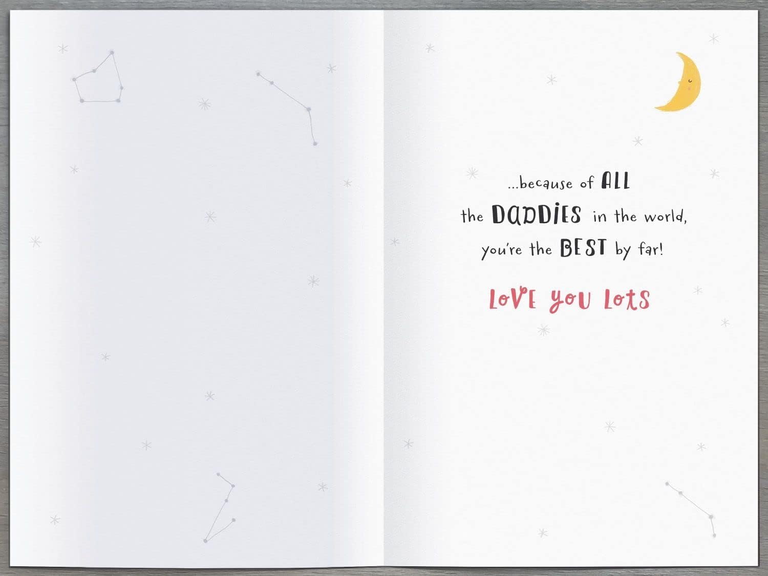 Artistic "Father's Day" Greeting Card - From The Carlton Cards Range - Love You To The Moon And Back - Embossed Gold Foil Finish