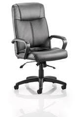 Plaza Executive Soft Bonded Leather Chair Black with Arms EX000052 DD