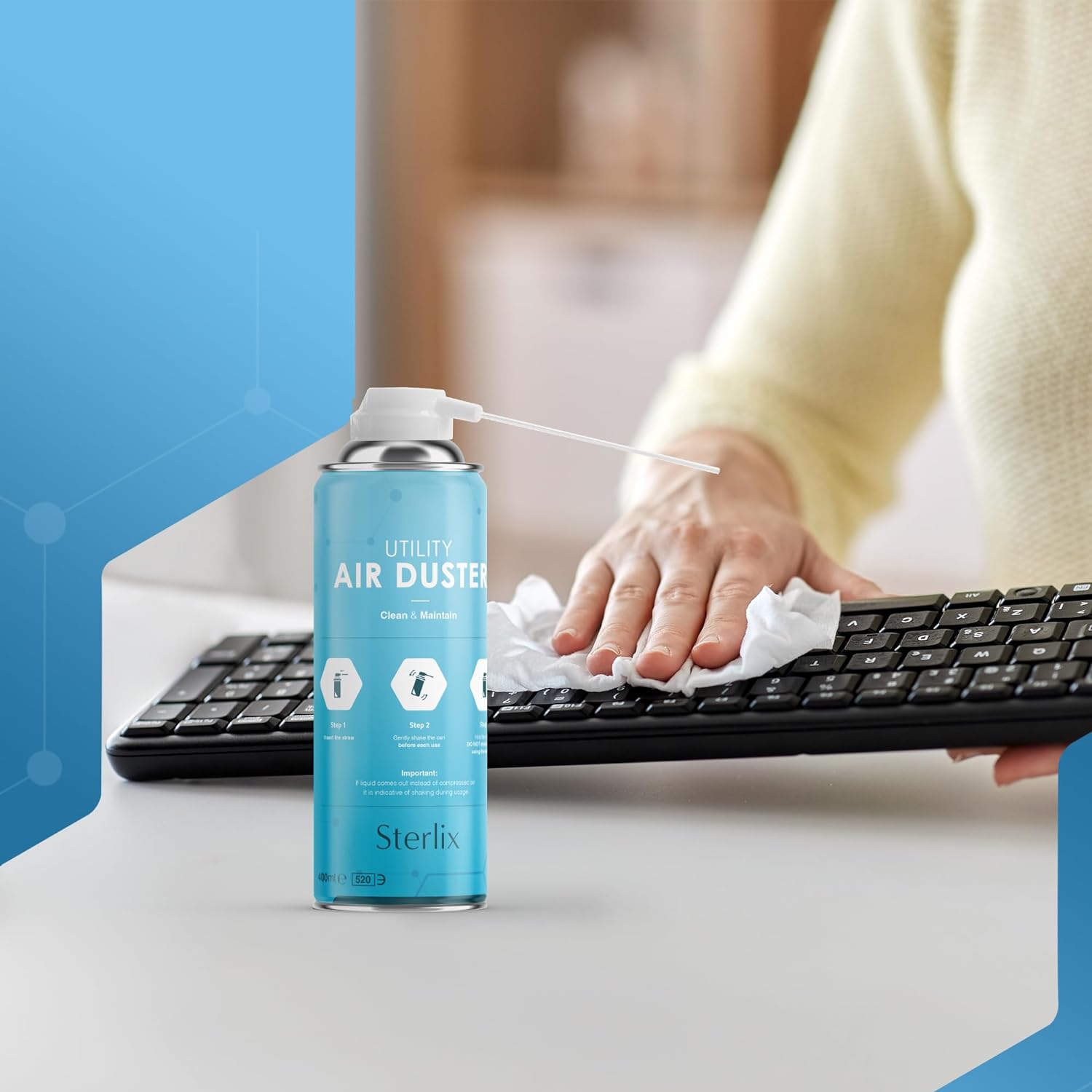 Sterlix Air Duster Can 400ml: Keep Your Electronics Dust-Free!
