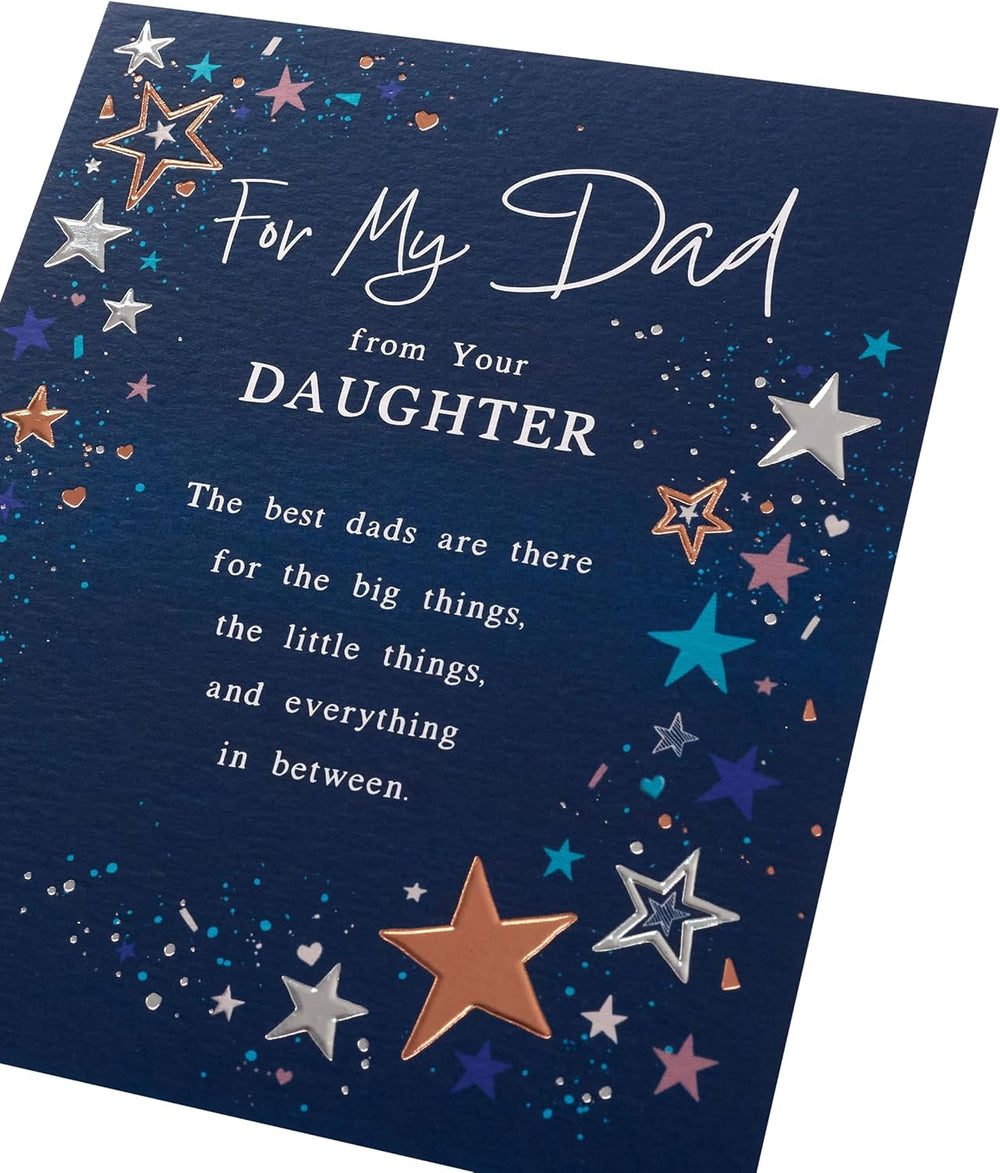 UK Greetings | Birthday Card for Dad from Daughter Starry Design
