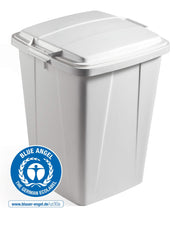 Durable DURABIN ECO 80% Recycled Plastic Waste Recycling Bin 90 Litre Grey with Grey Lid - VEH2024001 DD