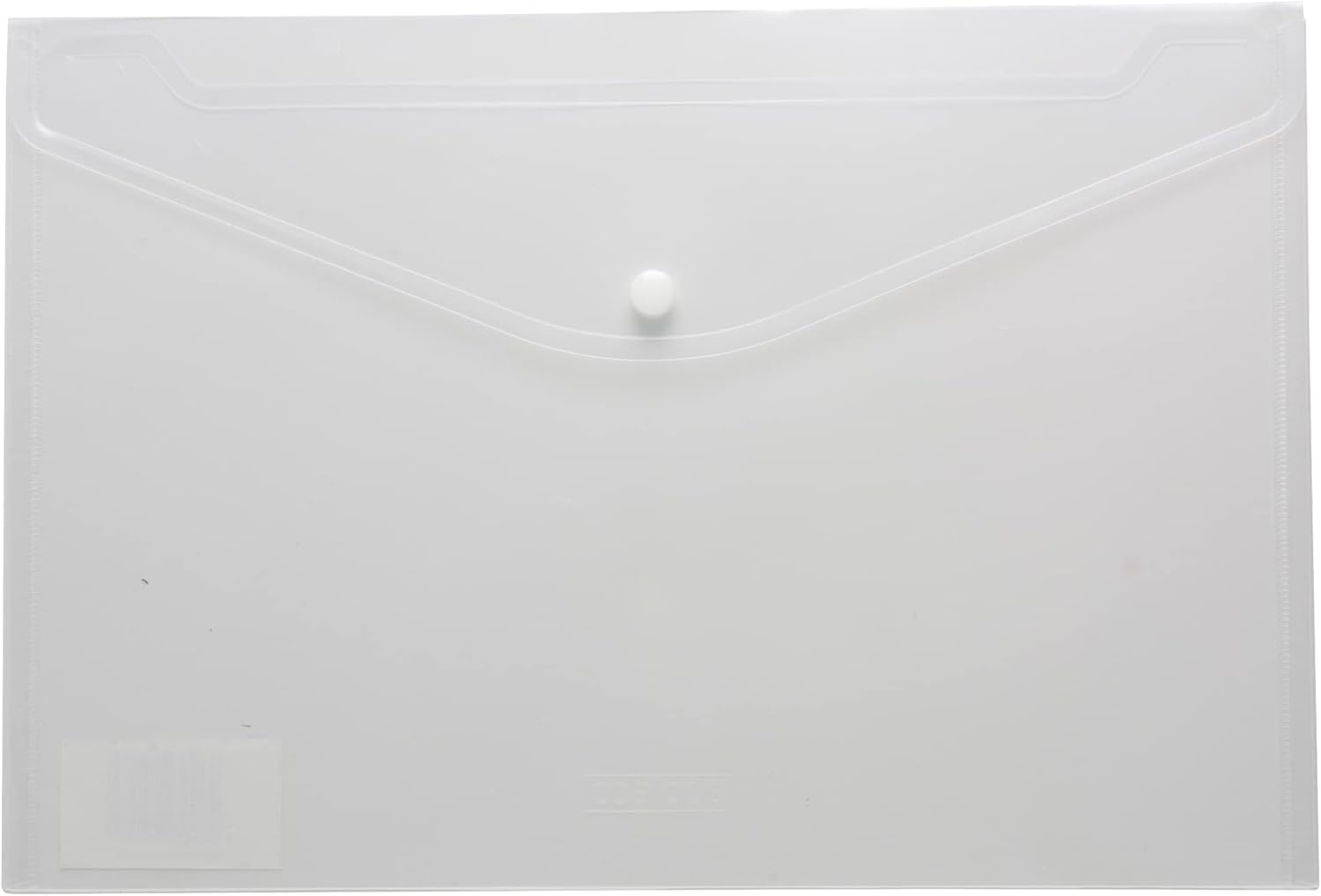A4 50% Recycled Clear Transparent Press Stud Popper Wallet, Plastic Folders 310x238mm (Pack of 5)