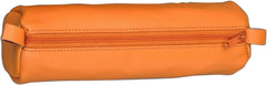 Juscha Alassio Pencil Case – Genuine Leather, Orange, 21 x 6 cm