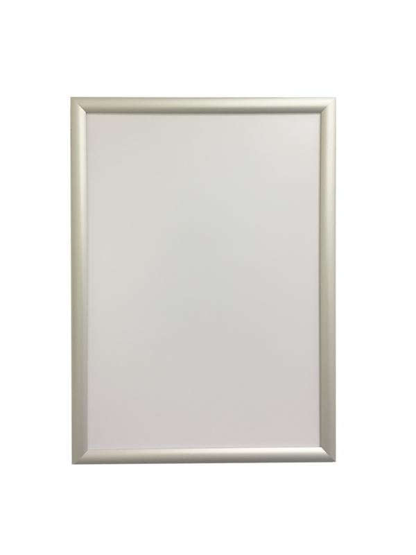 Deflecto A2 Wall Mounted 25mm Aluminium Snap Frame Literature Display Sign Holder Silver Effect Frame - SFA2S
