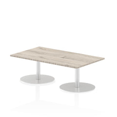 Dynamic Italia 1400 x 800mm Poseur Rectangular Table Grey Oak Top 475mm High Leg ITL0267 DD