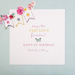 21st Daughter Bunting Design Birthday Card