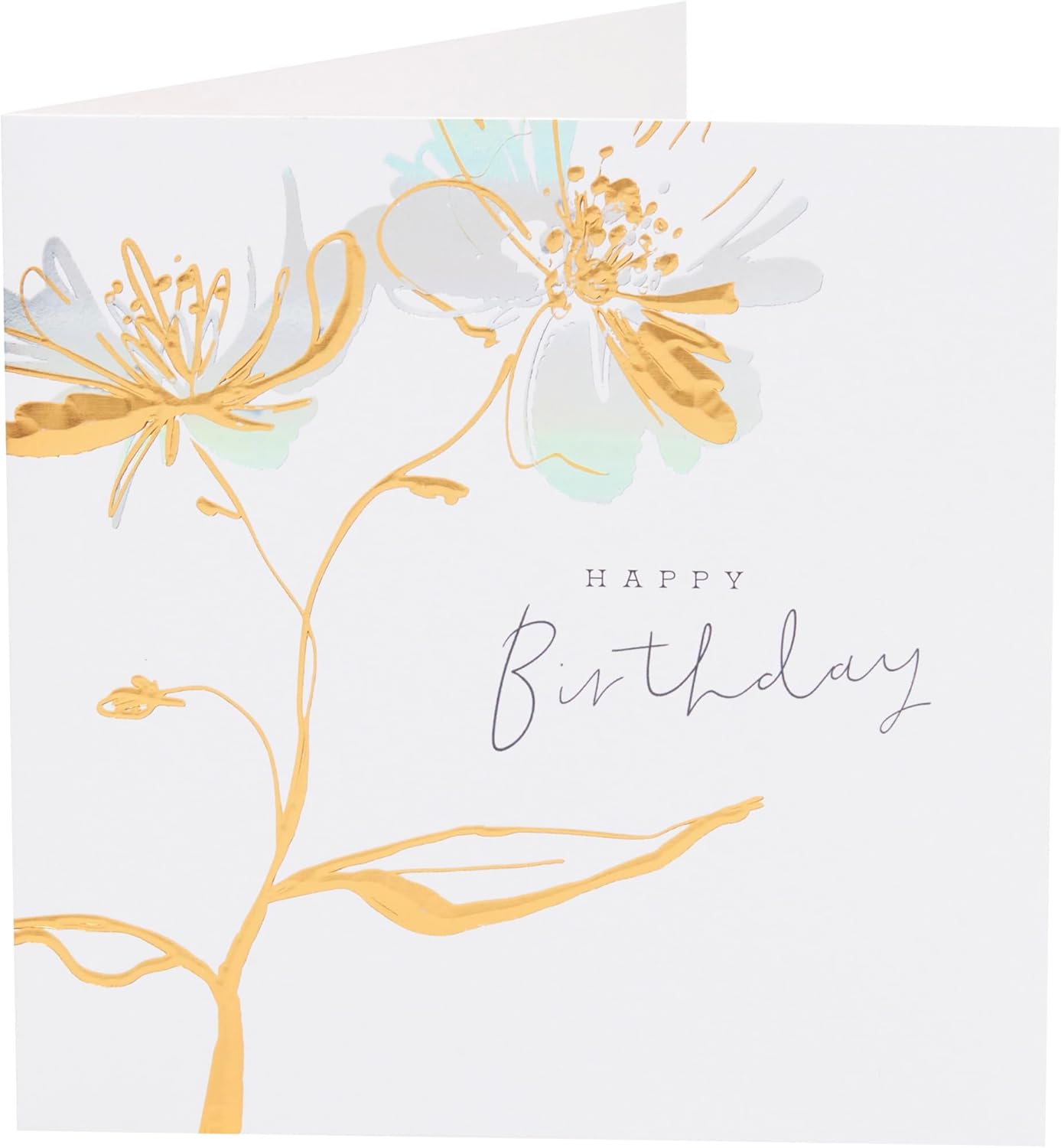 Luxury Foil Flower Birthday Card - Elegant Camden Collection Greeting Card