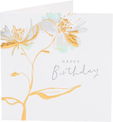 Luxury Foil Flower Birthday Card - Elegant Camden Collection Greeting Card