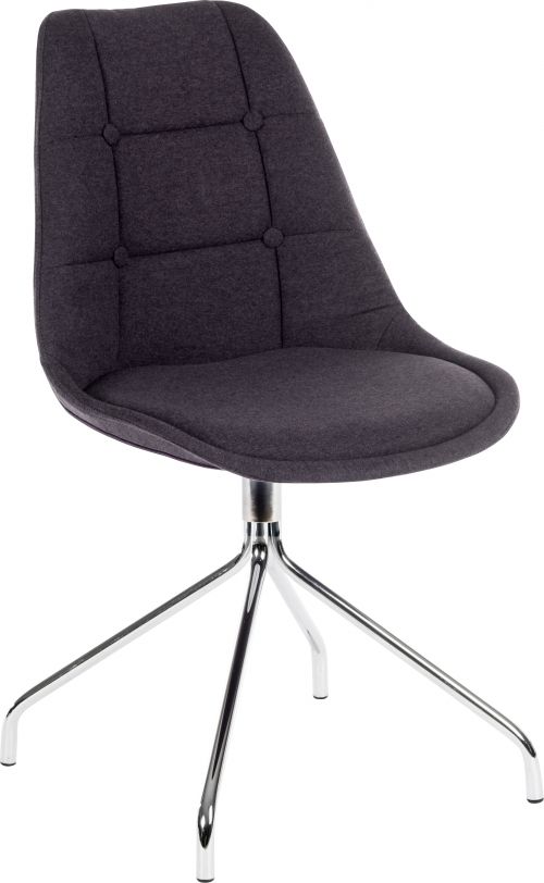 Breakout Upholstered Reception Chair Graphite (Pack 2)